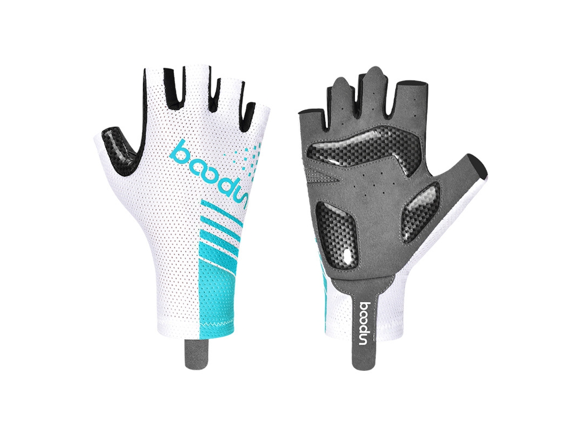 Luvas de ciclismo MDUG com botões, costura de silicone, meio dedo, para primavera/verão (G)