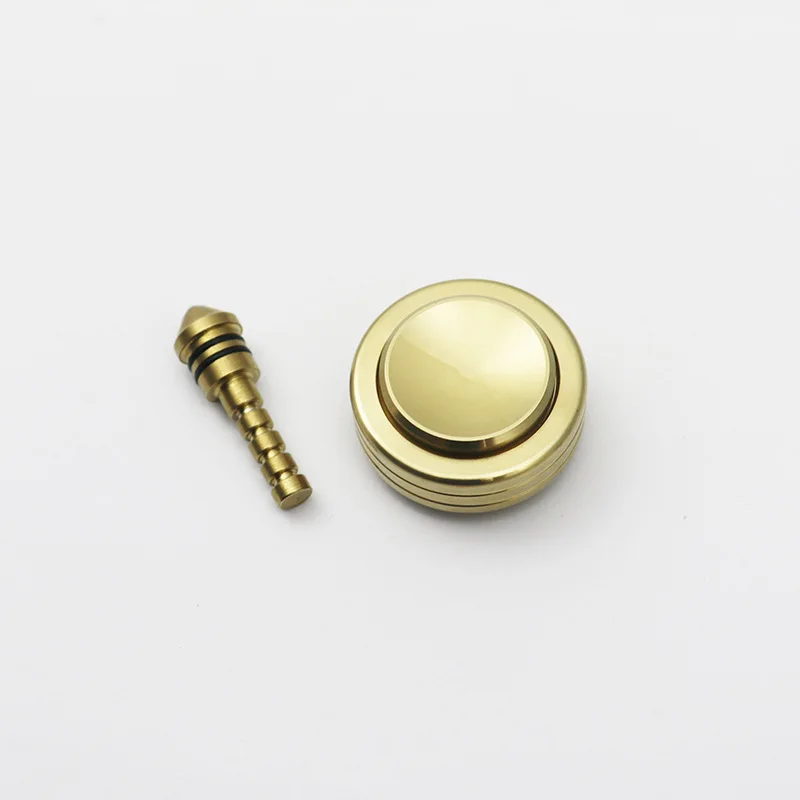 (dourado) Fidget Spinner/hand Spinner 2 Em 1 Em Aço Inoxidável - Brinquedo Anti-stress
