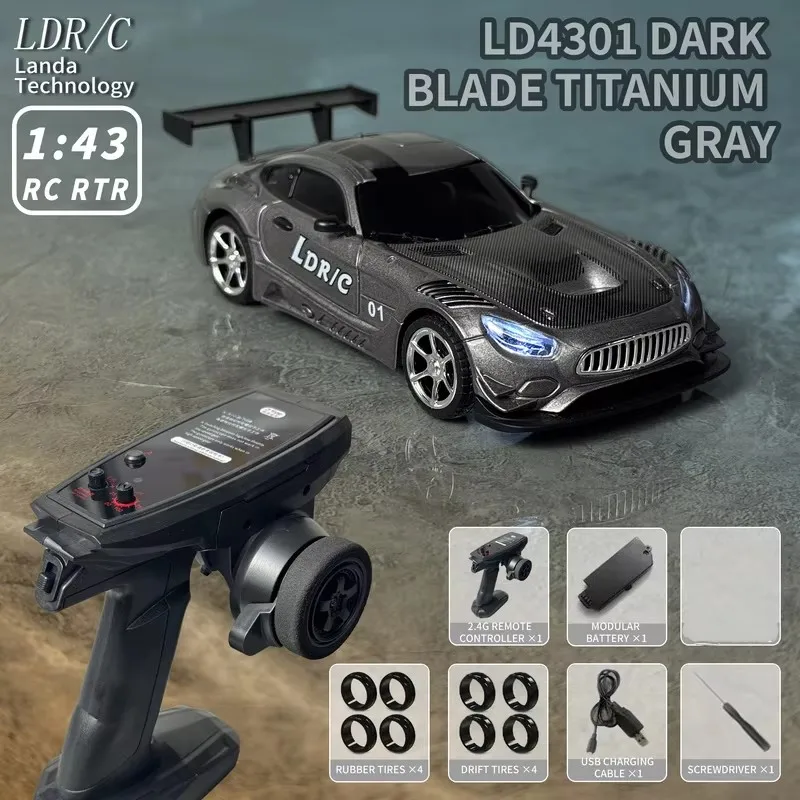 Carro De Drift Controlado Remotamente, Equipado Com Giroscópio Esp, Controle Proporcional Completo, Tração Nas Quatro Rodas E Carroceria De Metal.