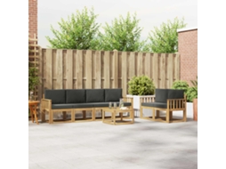 Vidaxl Conjunto De Sofás Para Exterior 7 Unid. Branco E Antracite