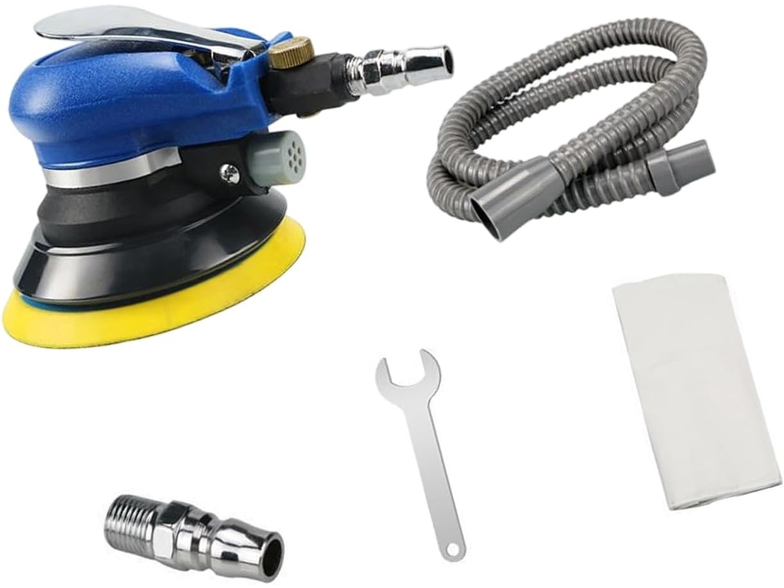 Esmerilhadeira Pneumática Compacta Com Velocidade Ajustável, Discos De 5 E 6 Polegadas Para