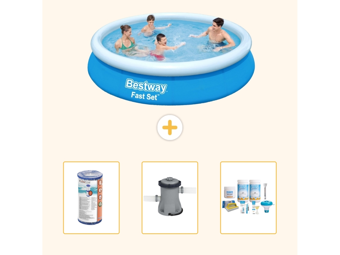 Piscina Bestway Fast Set Redonda 244x61 Cm 4 peças S22622 BESTWAY