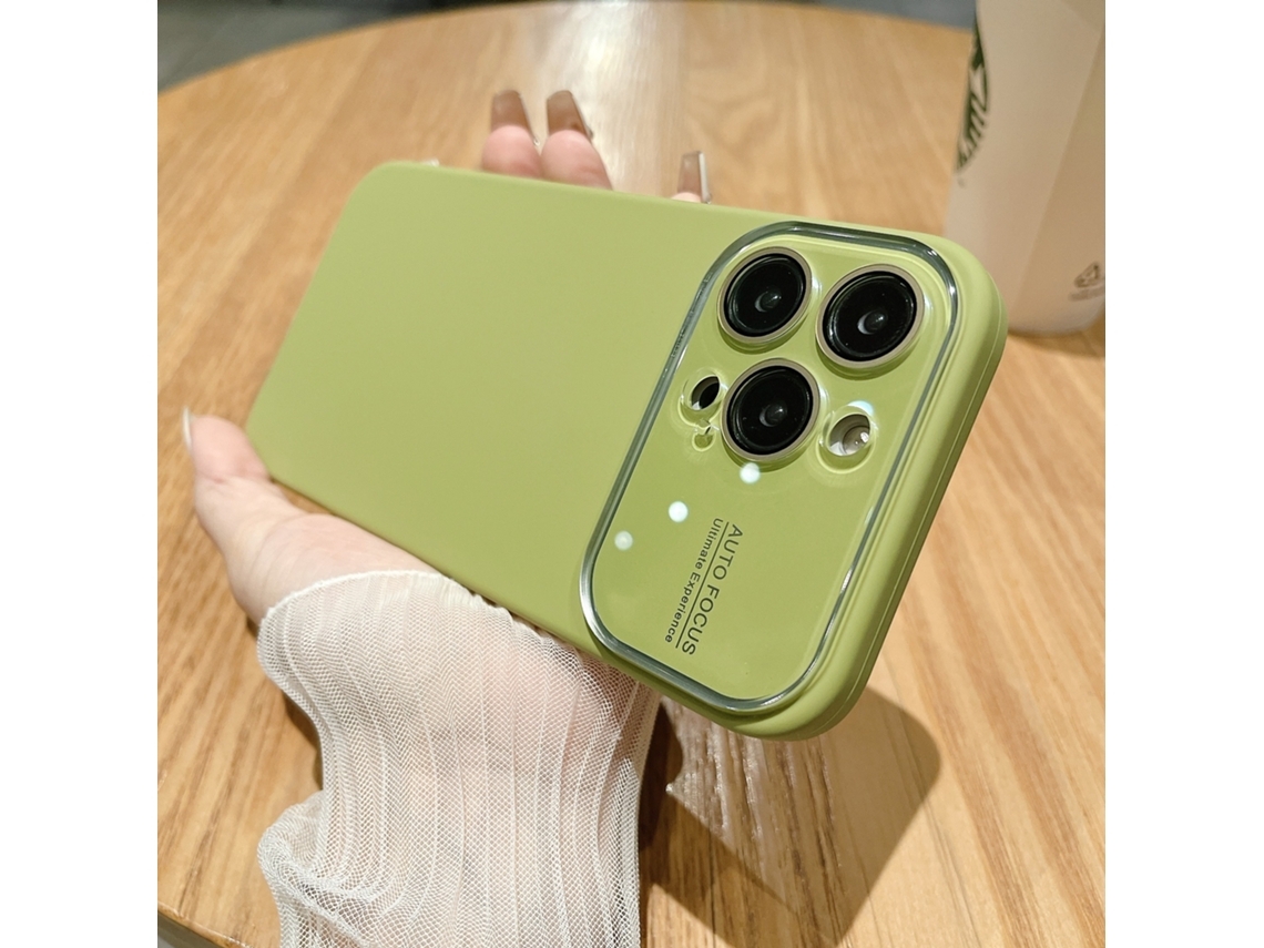 Zsanfs Capa Silicone Para Iphone 16, Com Janela Frontal, Cor Verde