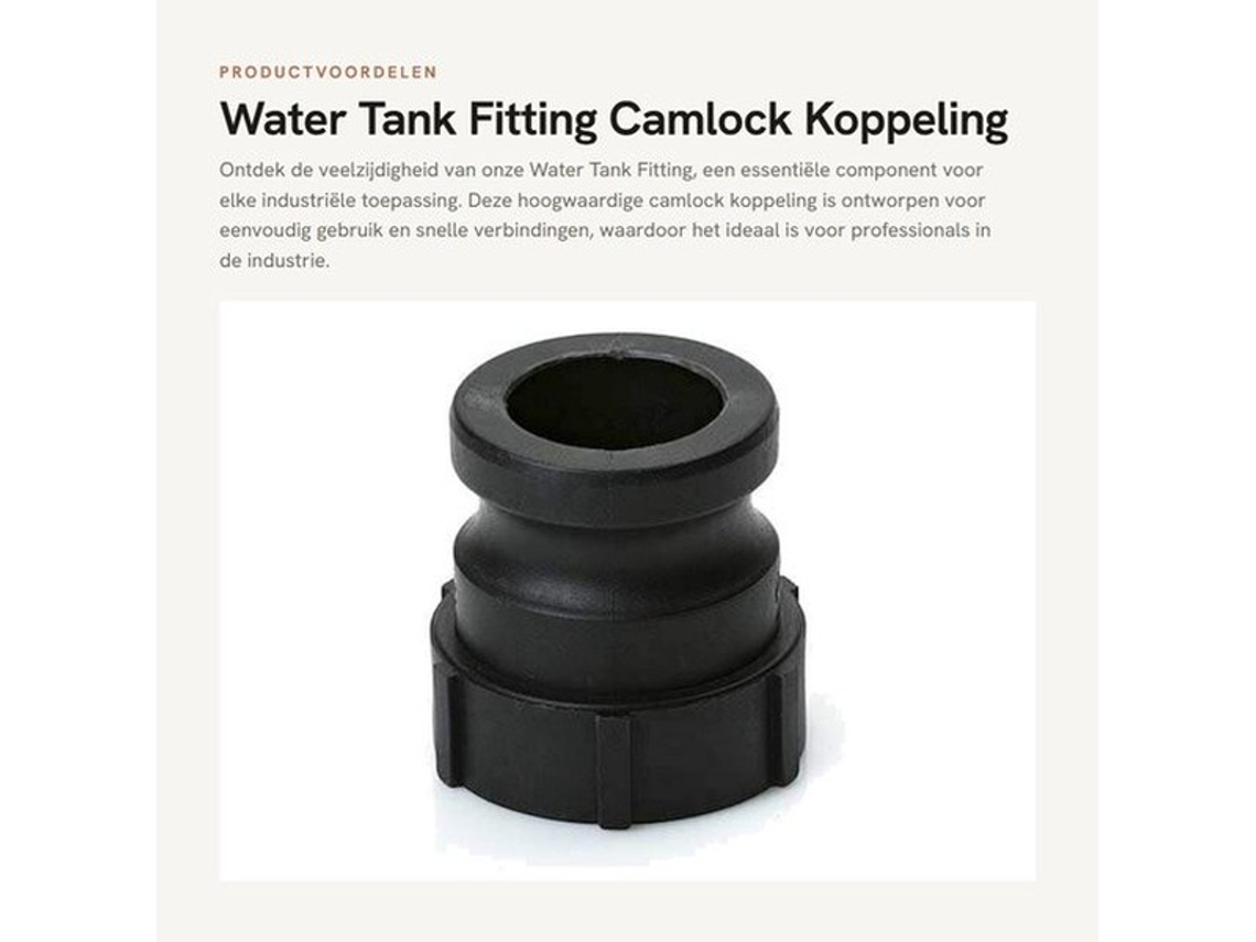 Conexão De Tanque De Água Tipo A - Conector Camlock Masculino
