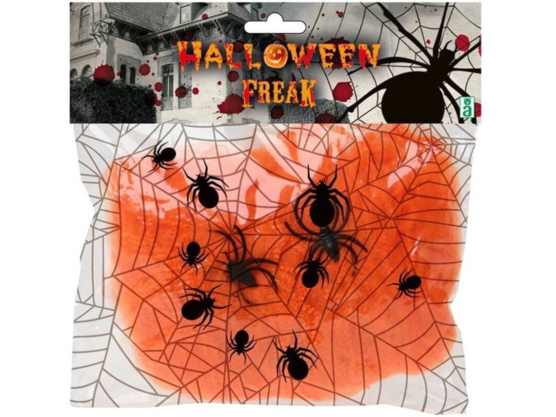 Decorações de Halloween DISFRAZZES Teia de Aranha Laranja (20 gr)