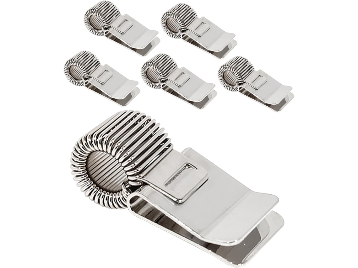 Lalafina Conjunto De 6 Peças Mola Clipes Em Aço Inoxidável Canetas, Ideal Pranchetas, Cadernos, Livros, Maps