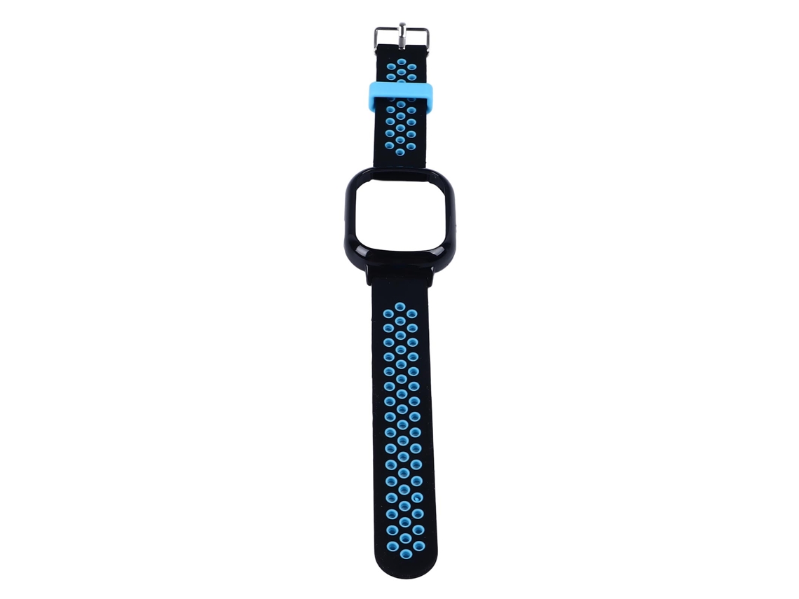 Pulseira com Capa para Honor Watch 4 Silicone Pc Ajustável Protetora Preto Azul