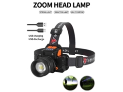 Lanterna de Cabeça Recarregável para Corrida, Construção, Ciclismo, 3 Modos, USB, Led Noturna BRILVIBERA