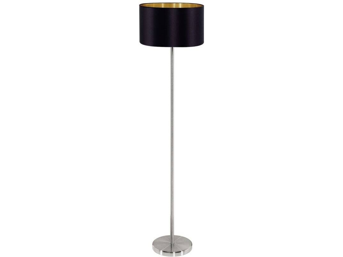 Candeeiro de Chão EGLO Marselo 95169 (Preto - E27 - 1 x 60 W - Aço e Tecido)