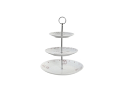 Fruteira Dkd Home Decor 27 X 27 X 34 Cm Porcelana Cor de Rosa Metal Branco