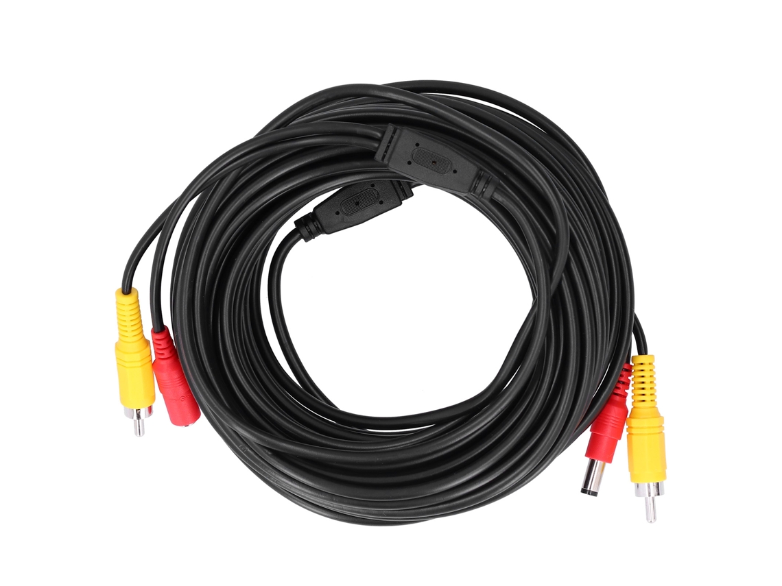 Câble Cctv Portátil 2 Em 1 Câble De Vídeo E Alimentação Rca+dc Para Câmera De Vigilância Reprodutor Dvd 30m 98.4ft