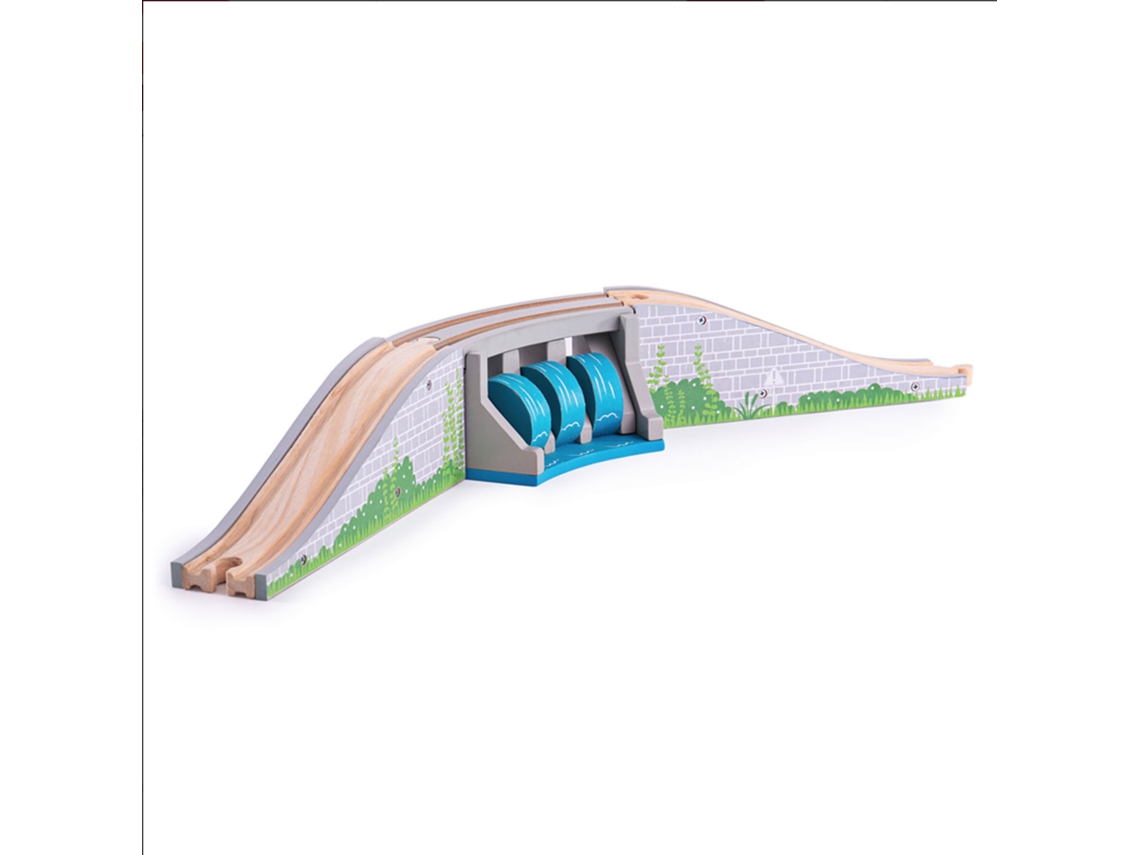 Ponte Com Cachoeira Para Conjunto De Trem De Madeira Bigjigs Acessório Para Trilhos De Trem