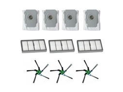 3 Escovas Laterais + Filtros Adequados 4 Sacos De Aspirador Para O Robô Irobot Roomba S9 S9+