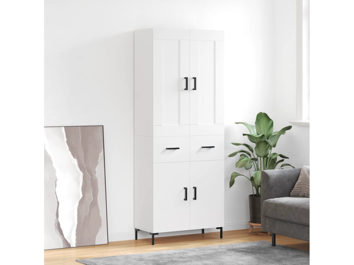 Aparador alto VIDAXL Branco Madeira processada (69,5x34x180 cm)