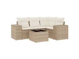 Garden Sofa Set, Garden Sofa Sets Vidaxl Bege Rattan / Vime (n/a)