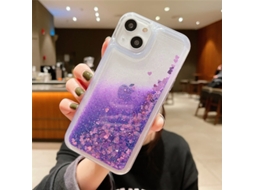 Capa Para Iphone 17 Pro Roxa Com Areia Movediça, À Prova De Choque, Feita De Silicone Líquido Com Areia Movediça.