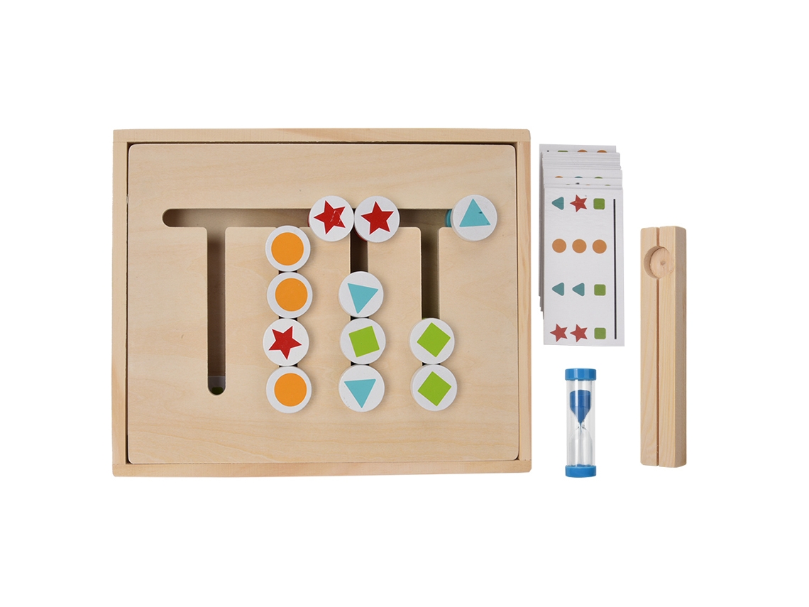 Primerox brinquedo Educativo de Madeira Blocos com Quatro Cores Treinamento de Pensamento Lógico para Crianças