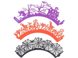 3 Unidades de Envoltório de Bolo para Decorações de Halloween ALLINLESS
