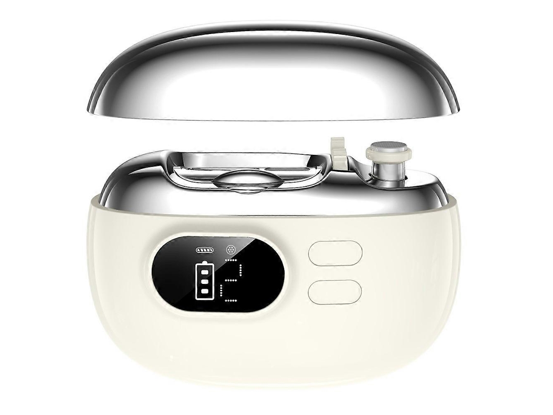 Cortador De Unhas Elétrico Multifuncional Design Prateado, Com Lupa, Corte Automático