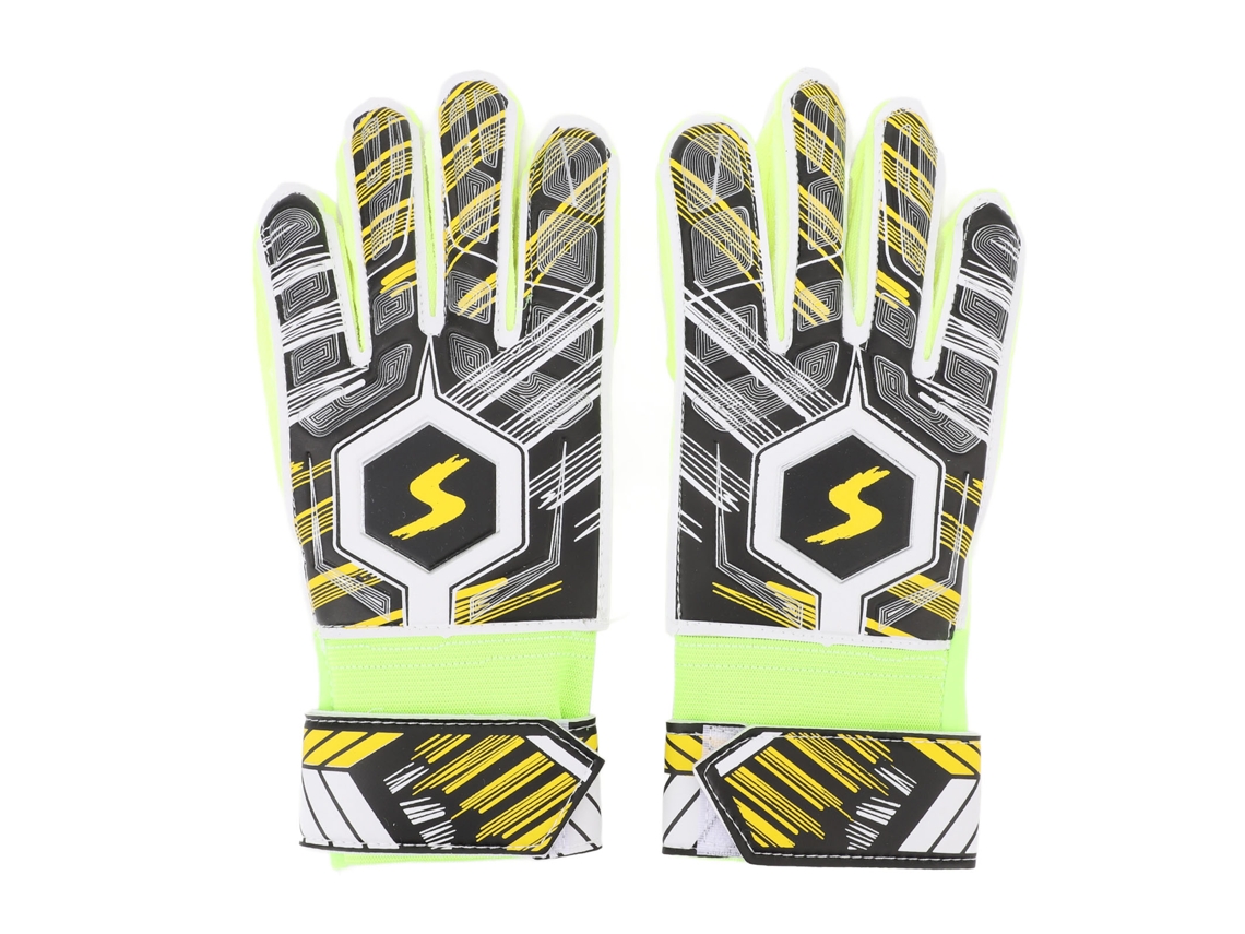 Luvas de Goleiro Infantil, Resistentes a Colisões, Grip em Látex, Tamanho 7, Amarelo S/MARCA