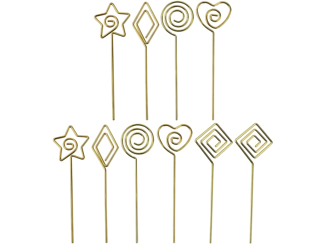Clips criativos Zerodeko para fotos e cartões na cor "Anos Dourados", 10 peças, ideias para cozinha e sala de estar, perfeitos para a decoração.