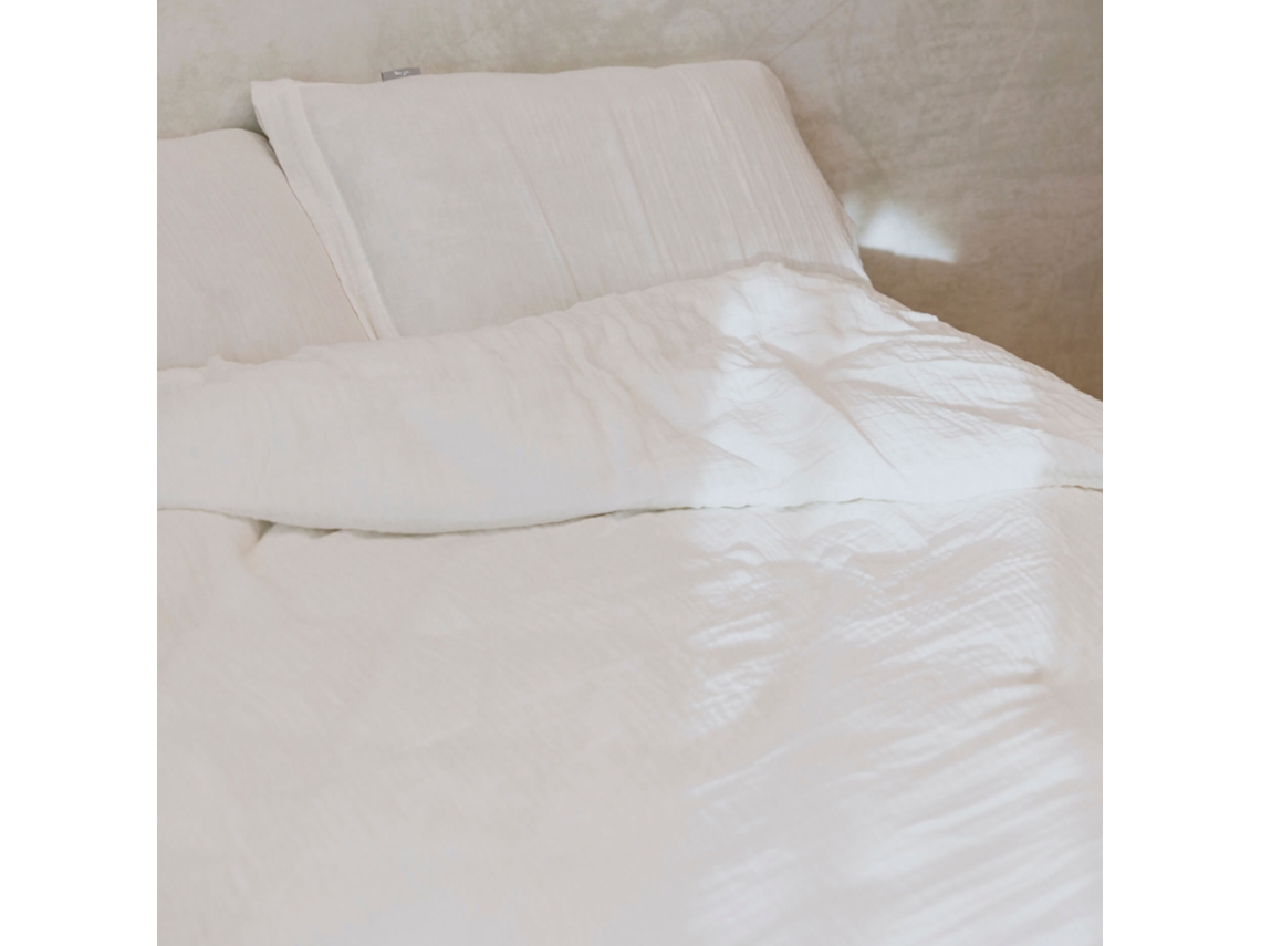 Capa De Edredão Musselina Branco Cama 150