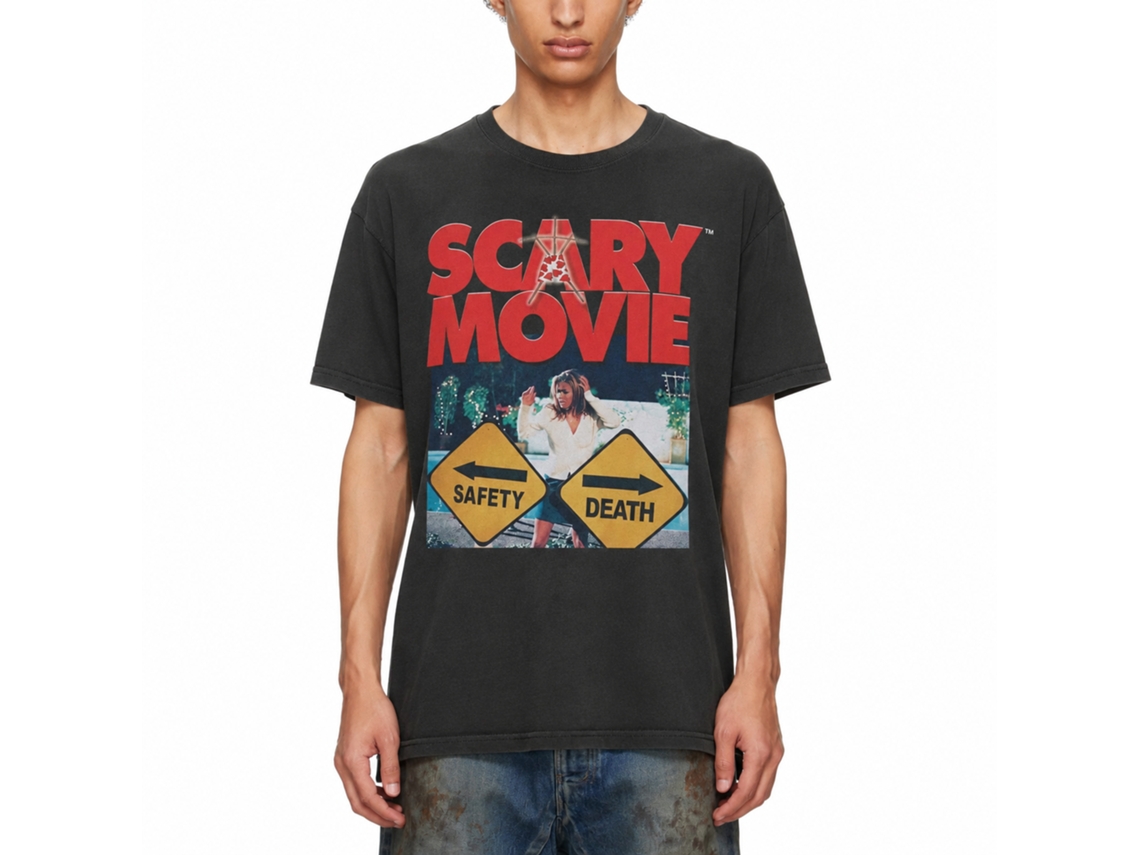 Rockinstone Scary Movie Paths Black T-shirt Size:l