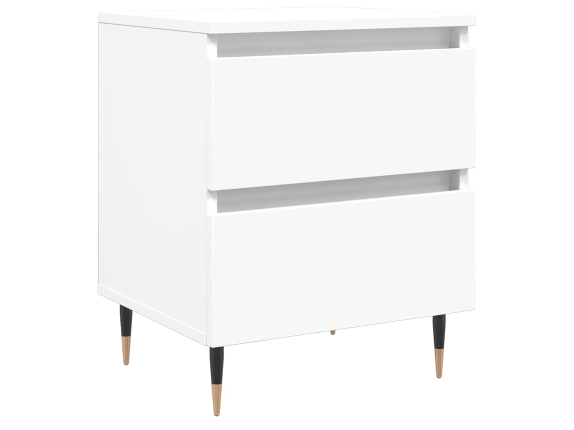 Bedside Cabinet, Bedside Cabinets Vidaxl Branco Madeira Processada (n/a)