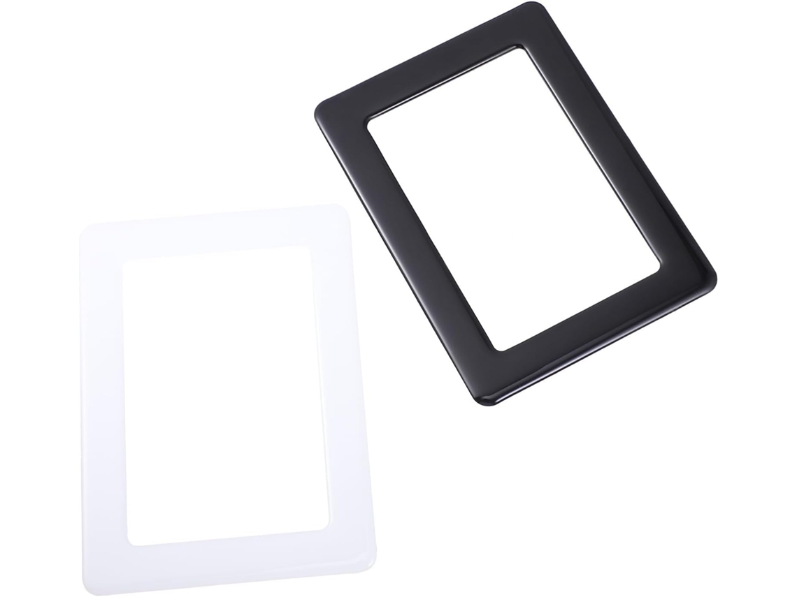 Conjunto 2 Porta Retratos Magnéticos Pvc Branco Decoração Parede Escritório Simples Elegante Criativo Fácil GOKOCO