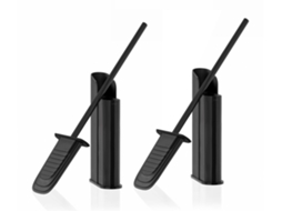 Suporte Cosmic Pack 2 para vassoura plana Sanita Preto Mate