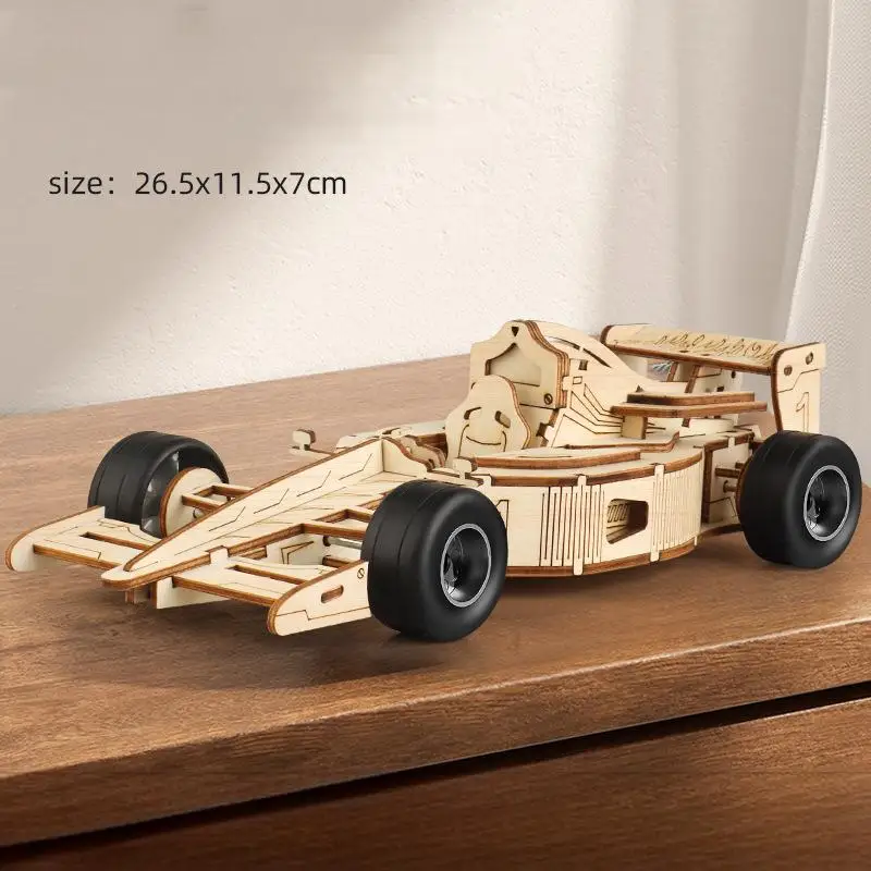 Modelo de Carro de Madeira 3d, Kit de Montagem Mecânica Faça Você Mesmo MDUG (estilo 6)