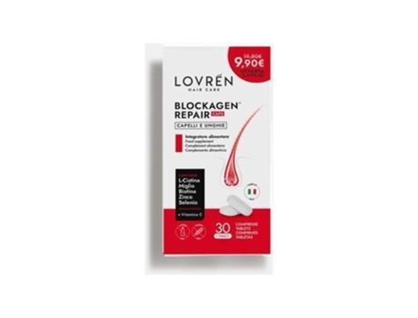 Bloqueador De Reparação Capilar 30 Cápsulas. Lovren