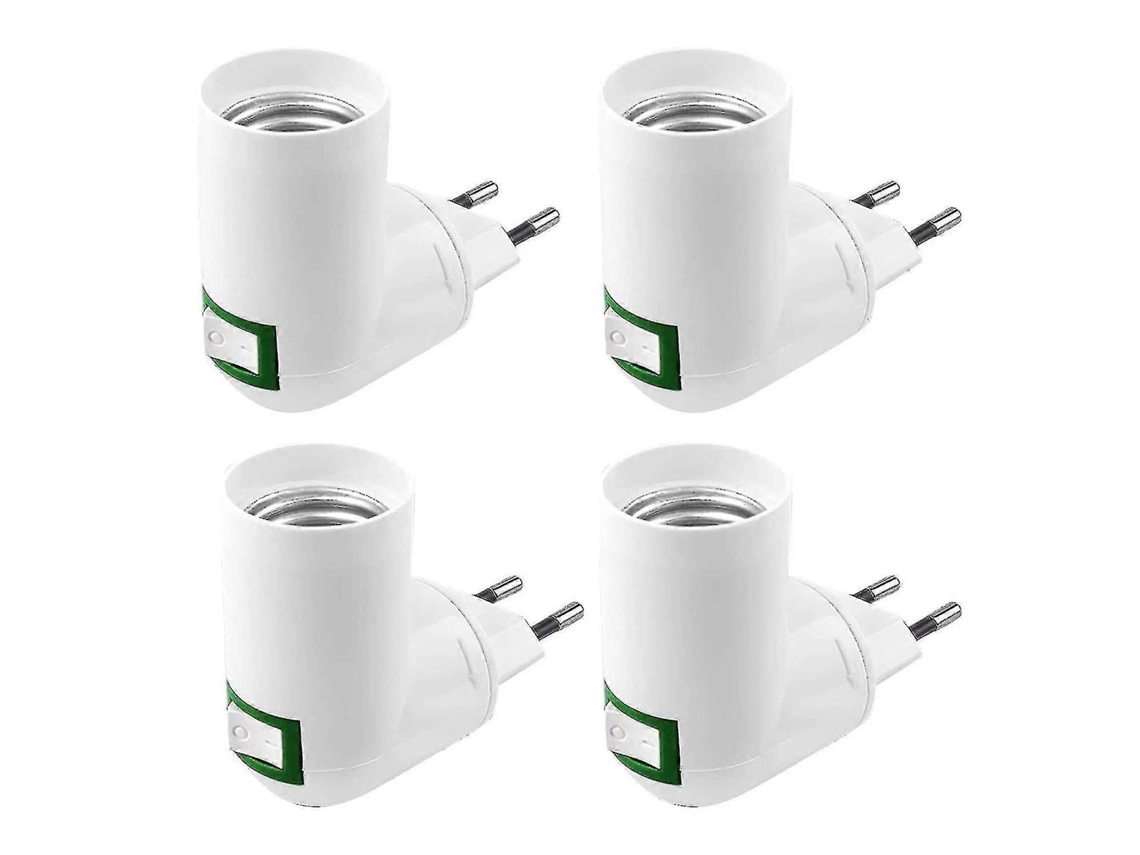 4 Soquetes Com Interruptor E27, 220v, Para Lâmpadas Led, Cor Branca