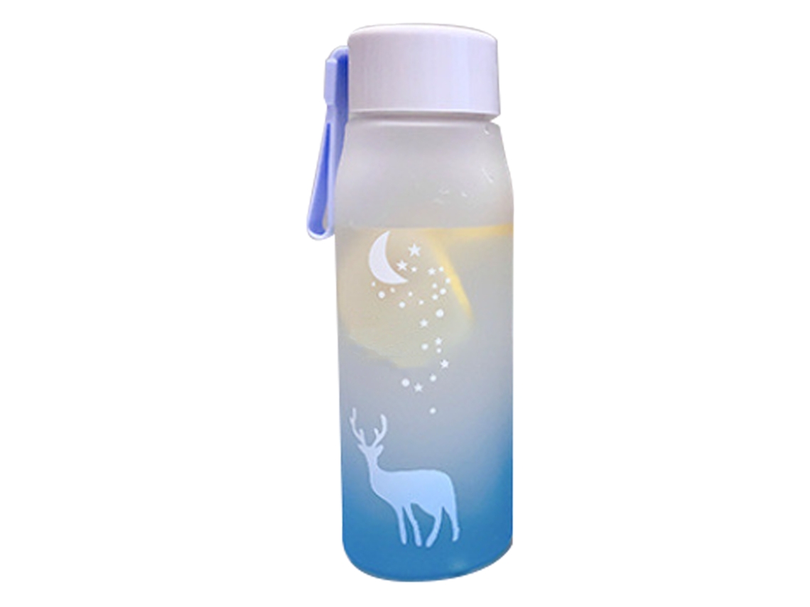 Garrafa de Água Portátil com Cordão Azul Mate