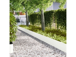 Vidaxl Acabamento Para Gramado 50 Unid. 100 X 0,05 X 30 Cm Branco