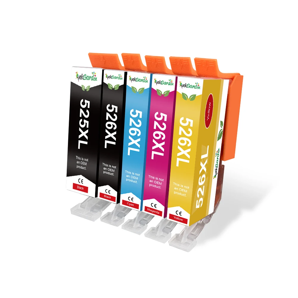 5 Tinteiros 525 526 XL para Canon Pgi 525xl Cli 526xl para Pixma Ip4850 Ip4950 Ix6550 Mg5150 Mg5250 Mg5350 Prn MDUG