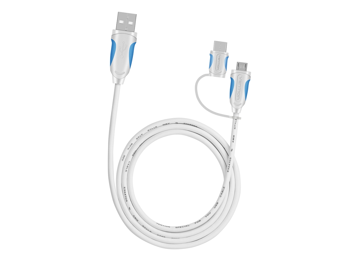 Cabo Dados LAXISCREED 2 em 1 Usb c Micro
