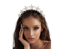 2026 diadema para Noiva com Estrelas Brilhantes, Pedras Rhinestone, Acessório de Cabelo para Festa de Casamento, Mulheres e Meninas