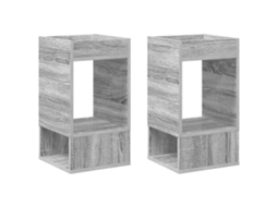 Mesa de Apoio 2 Pcs Cinza Sonoma 30 X 30 X 56 Cm MAISON EXCLUSIVE
