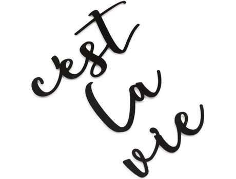 Decoração de Paredde HOAGARD Metal Wall Art C'est La Vie (22x41cm)