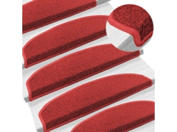 Tapetes adesivos para escadas 15 pcs MAISON EXCLUSIVE (15 pcs, 80x24,5x3,5 cm) em vermelho