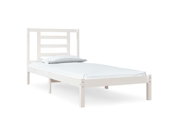 Cama Sem Colchão Madeira de Pinho Maciça Branco MAISON EXCLUSIVE (90x200 cm)