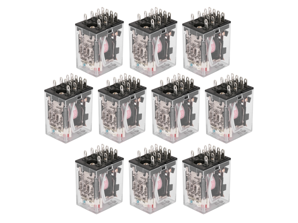 10 Relés Intermediários 14 Pinos 4no 4nc 250v Ac | S/MARCA