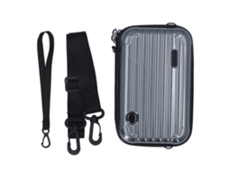 Funda Rígida Para Cámara De Acción X4 Nylon Impermeable Antichoque Con Correas De Muñeca Y Hombro Gris