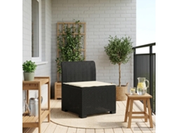 Vidaxl Sofá De Jardim 1 Lugar Com Almofada Look Rattan Pp Antracite