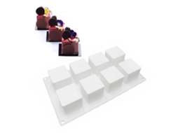 Molde de Silicone 8 Células para Bolo e Pão | S/MARCA