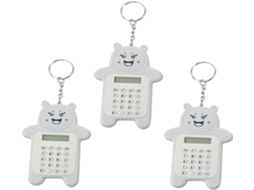 Conjunto De 9 Peças De Chaveiros Com Calculadora Romana, Pingente Para Pendurar, Calculadora Portátil Com Teclas Eletrônicas E Fivela.