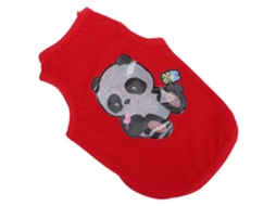 Camiseta Para Cães Com Pedras Strass Impressas Suave E Transpirable Camiseta De Mascota Para Cães E Gatos Vermelha Tamanho S