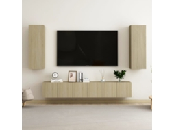 Vidaxl 5pcs Conjunto Móveis De Tv Derivados De Madeira Carvalho Sonoma