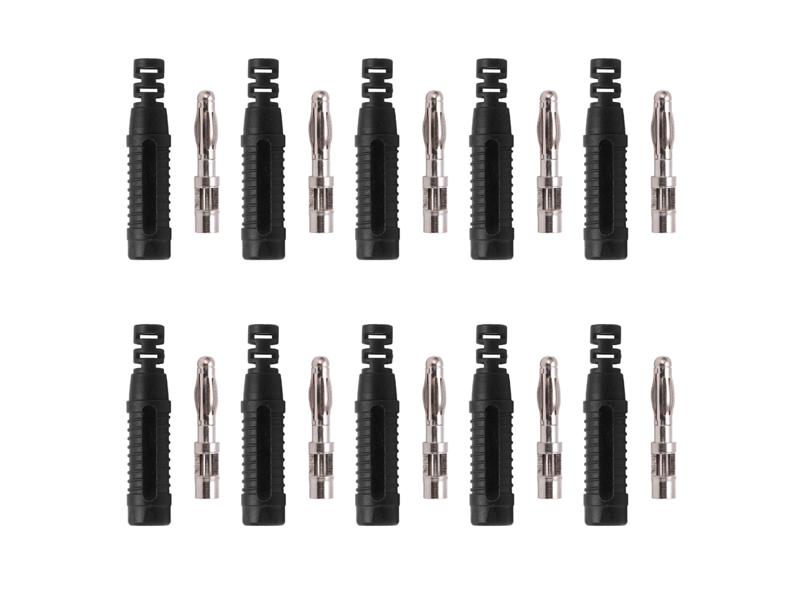 10pcs Plugues Banana de Cobre Vermelho de 4mm com Casing para Equipamentos de Teste com S/MARCA